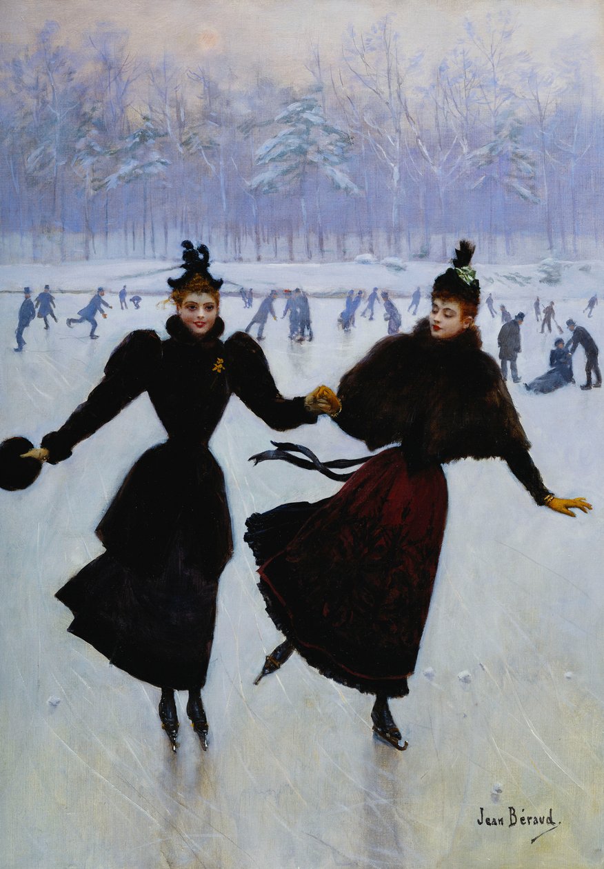 I pattinatori; Les Patineuses da Jean Beraud