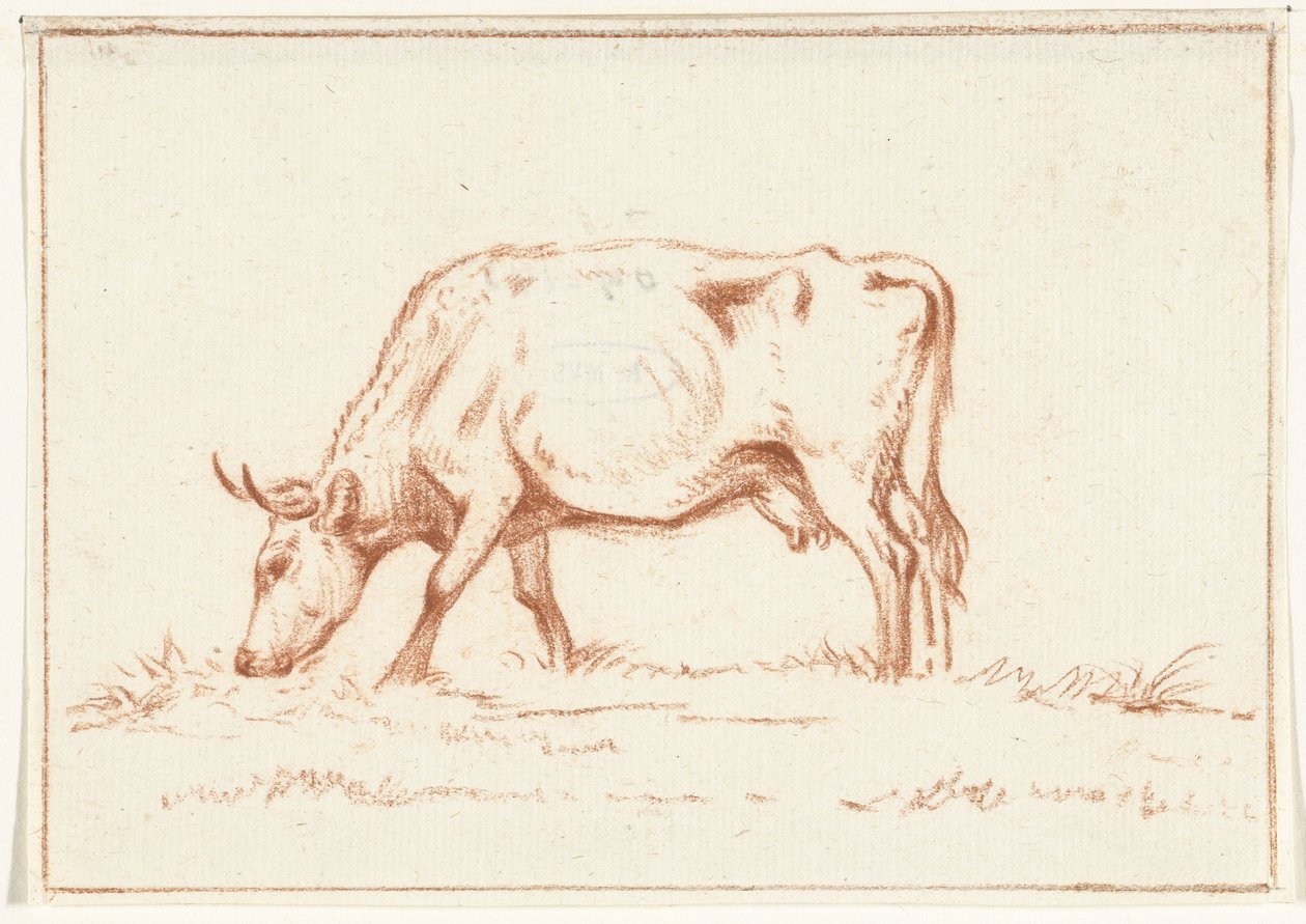 Mucca al pascolo, a sinistra da Jean Bernard
