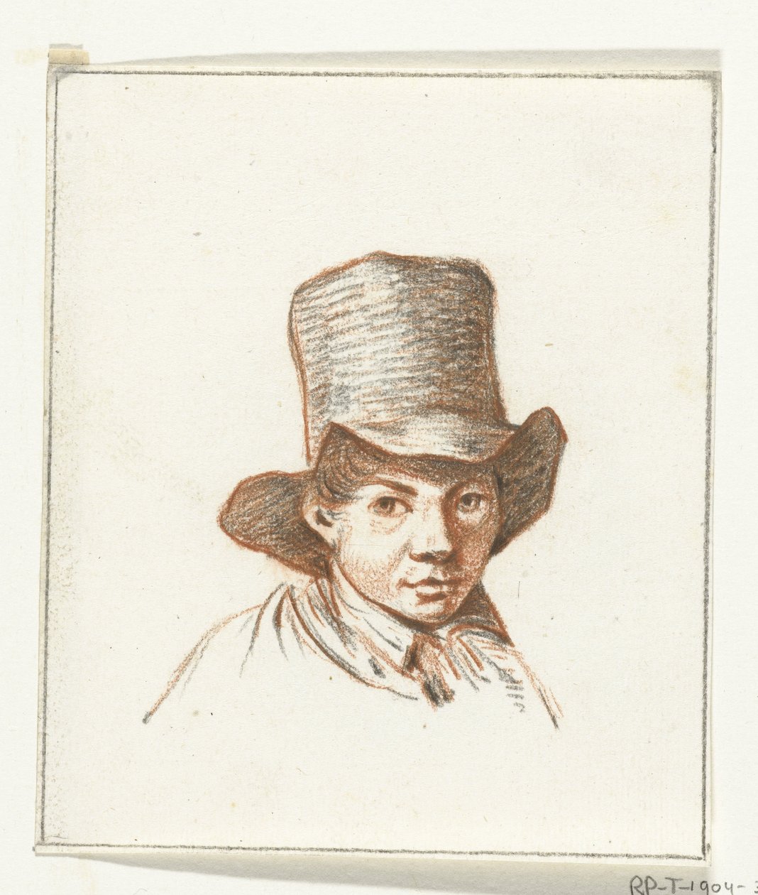 Testa di ragazzo con cappello alto da Jean Bernard