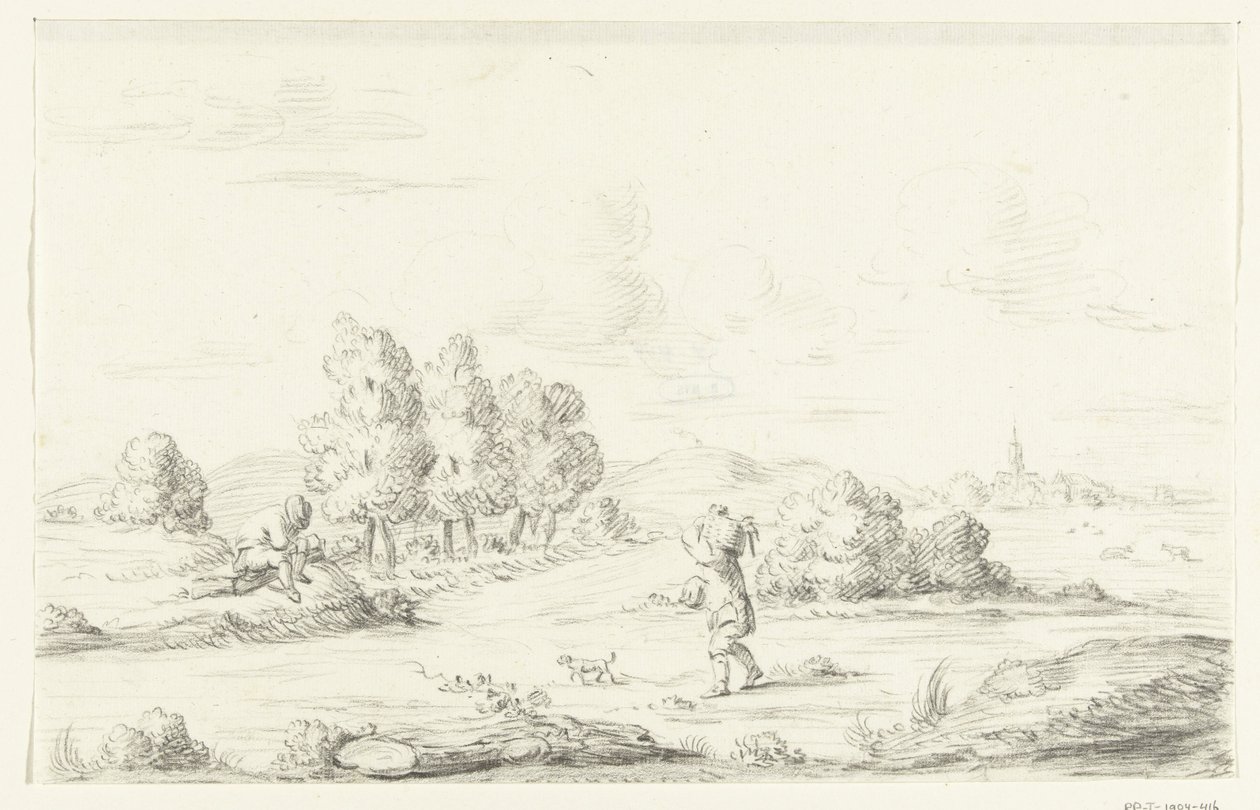 Paesaggio con due uomini da Jean Bernard