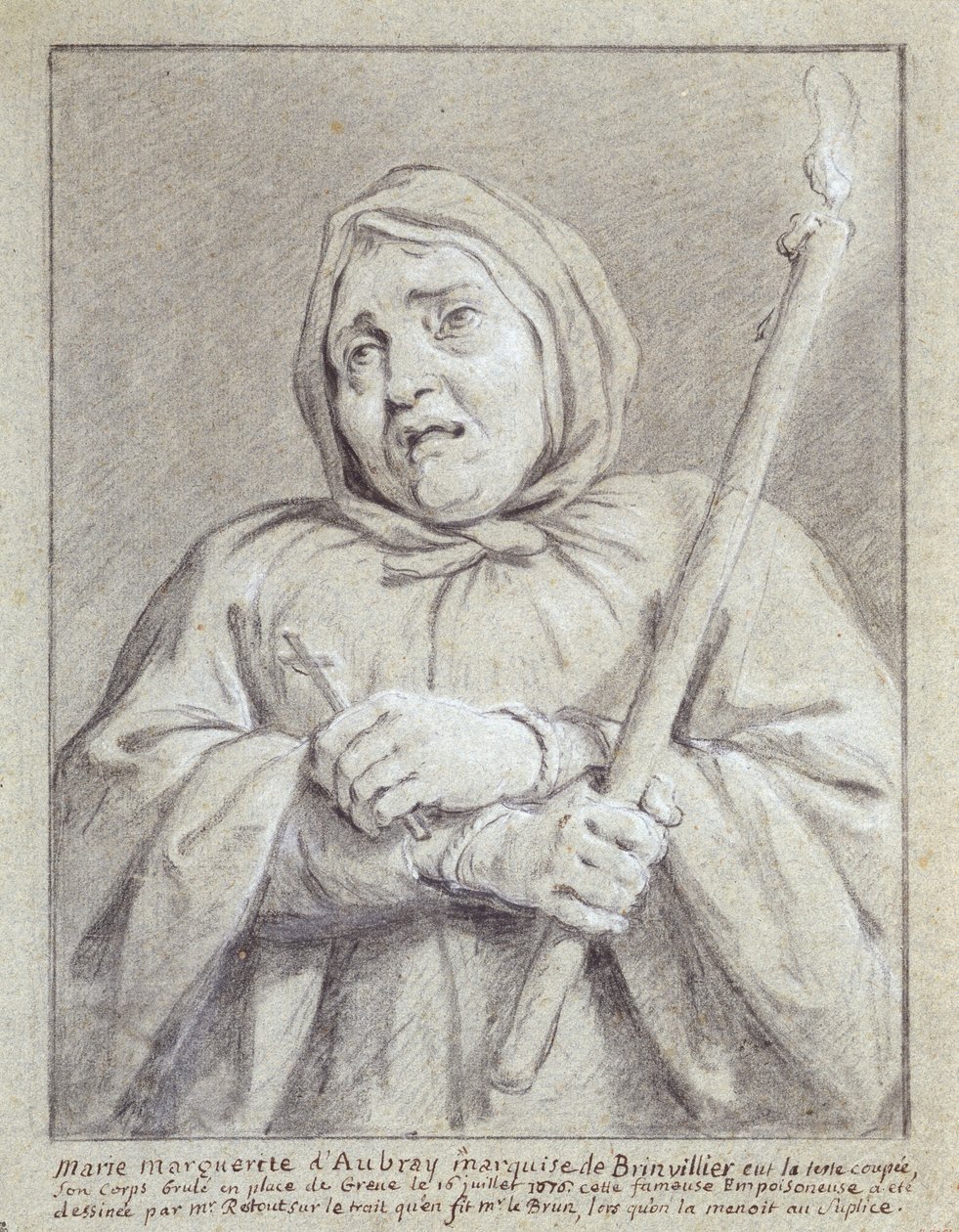 La marchesa de Brinvilliers sulla via della sua morte da Jean Bernard Restout