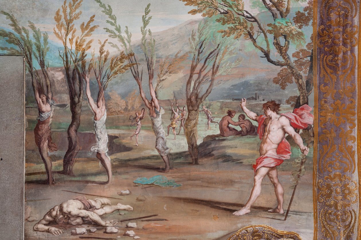 Bacco trasforma le Baccanti in alberi, colpevoli di aver fatto a pezzi il corpo di Orfeo da Jean Boulanger
