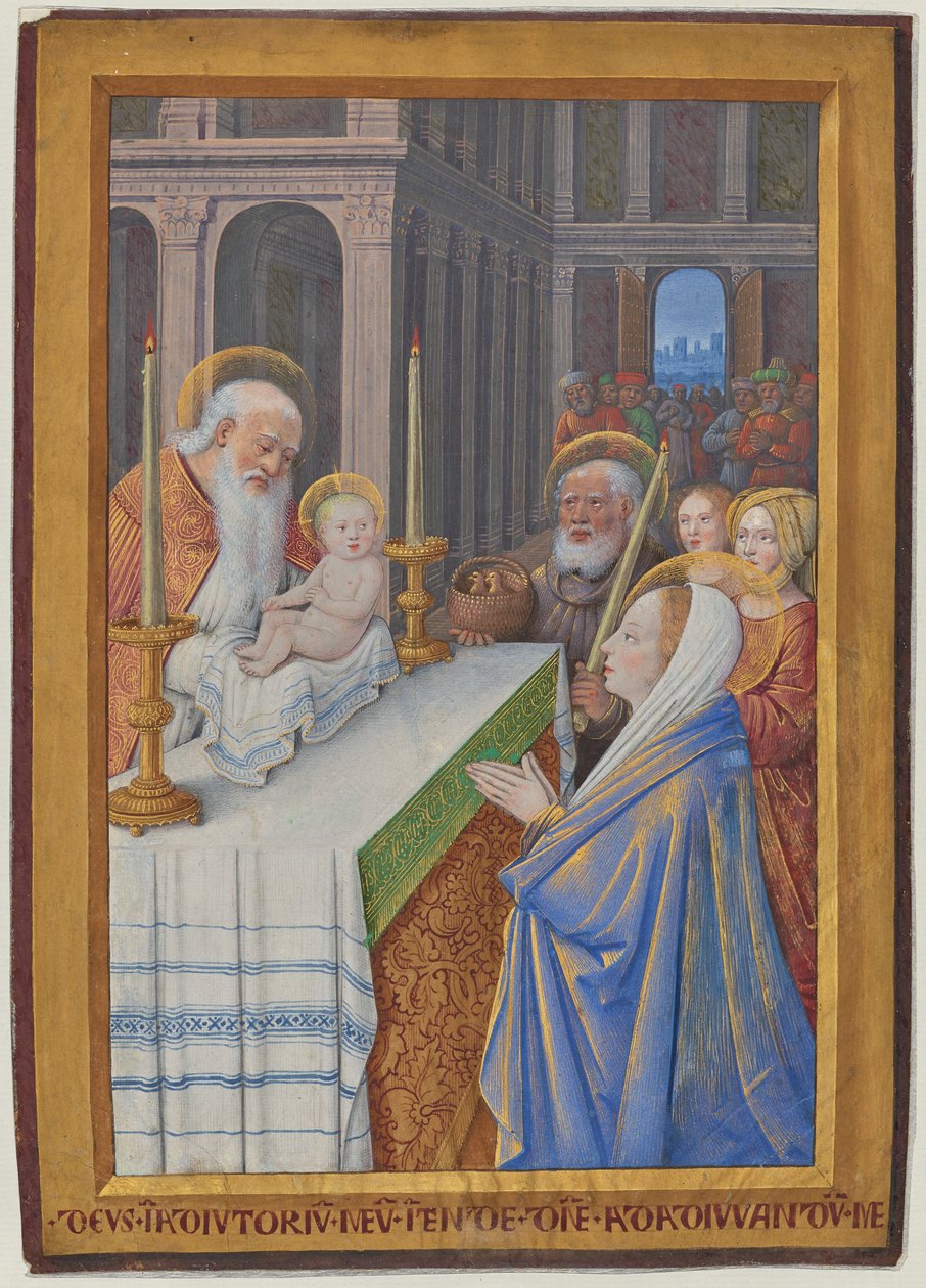Die Darstellung im Tempel da Jean Bourdichon