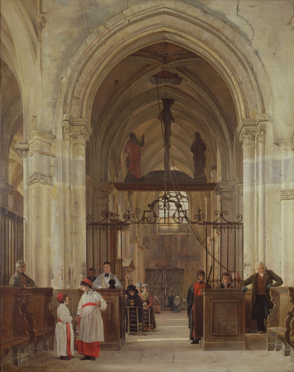 Interno della Chiesa di San Prix, Valle de Montmorency da Jean Bruno Gassies