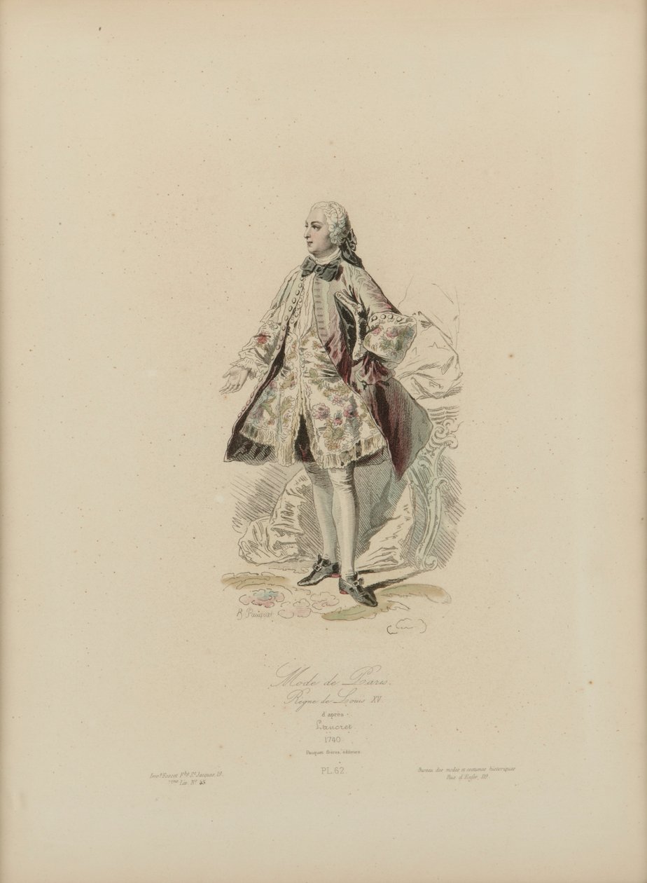 Moda parigina: Regno di Luigi XV da Jean Charles (1800 79) Pauquet