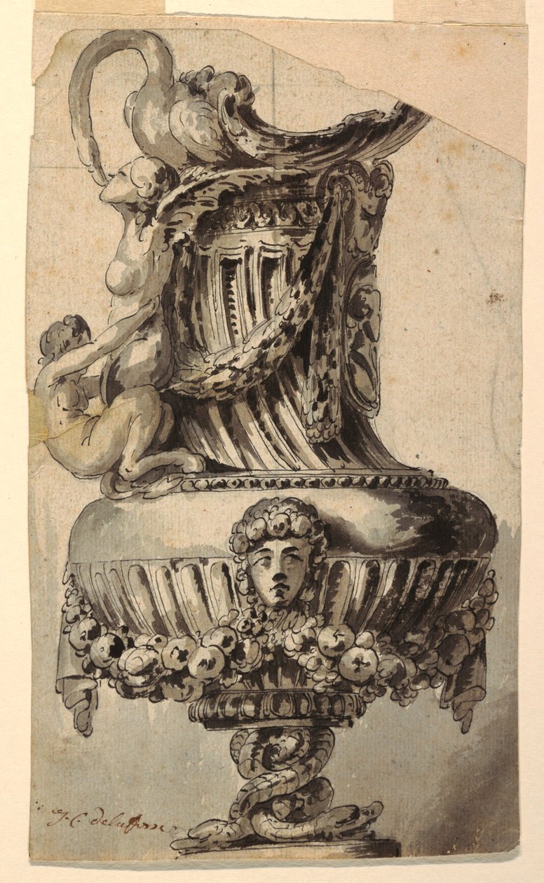 Progetto per una brocca decorativa da Jean Charles Delafosse
