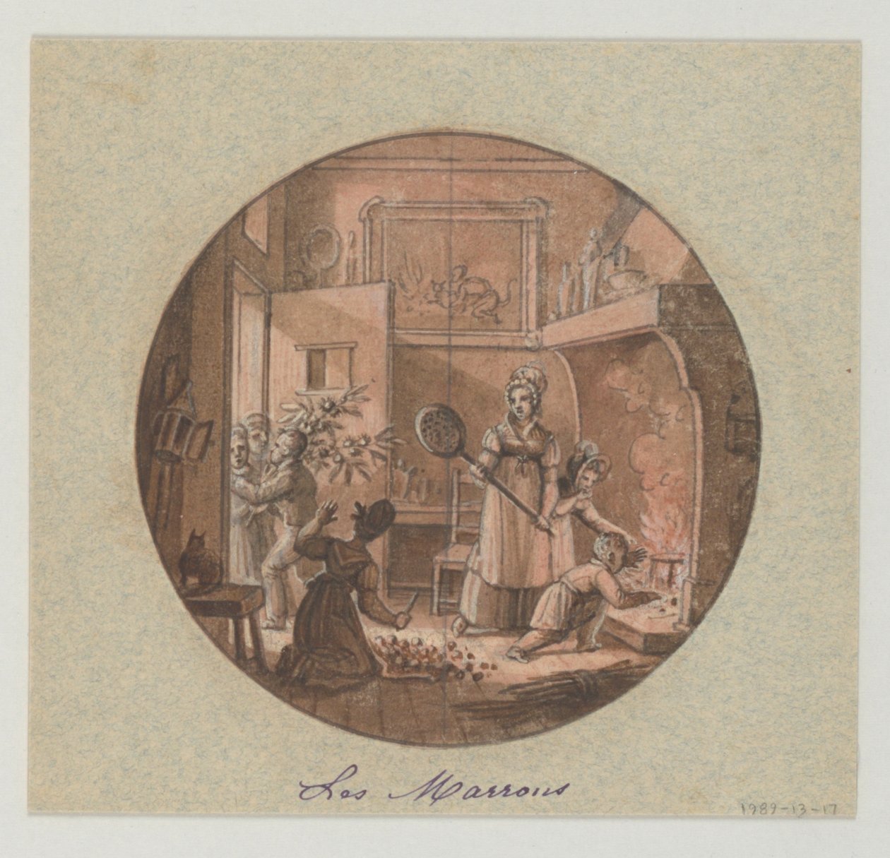 Progetto per un piatto di porcellana dipinta, Les Marrons (Castagne) per il Service des Objets de Dessert (Servizio da dessert) da Jean Charles Develly