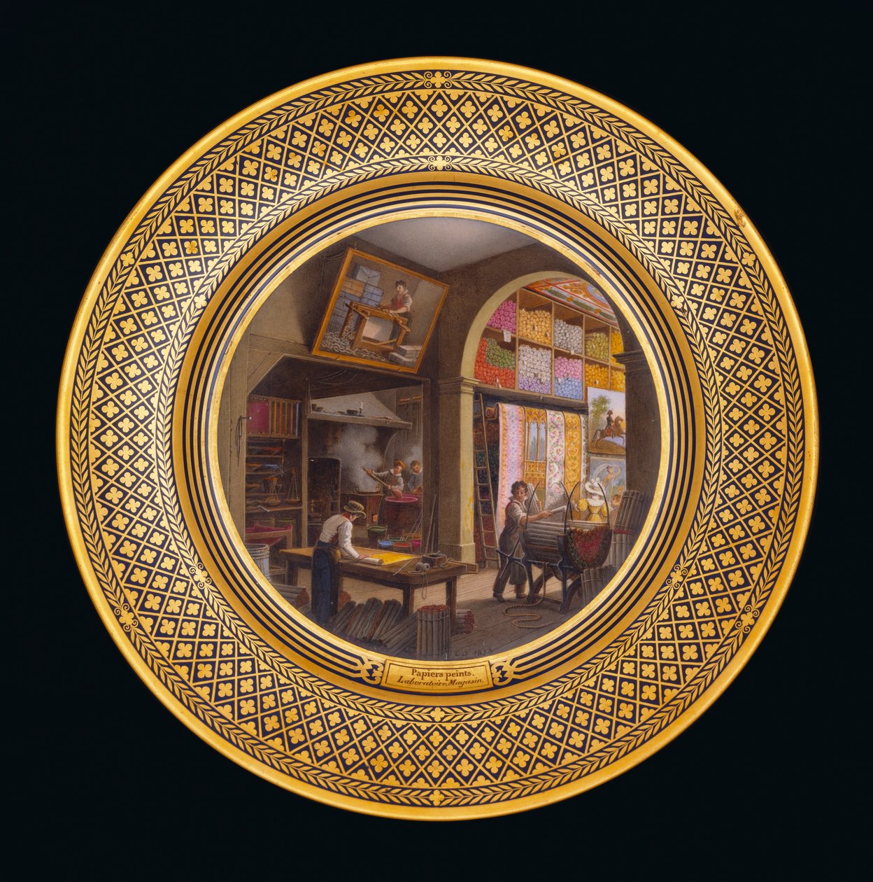 Carte da parati, laboratorio, magazzino, c.1820-35 da Jean Charles Develly