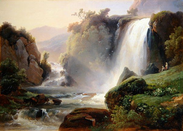 Le cascate di Tivoli, c.1822-25 da Jean Charles Joseph Rémond