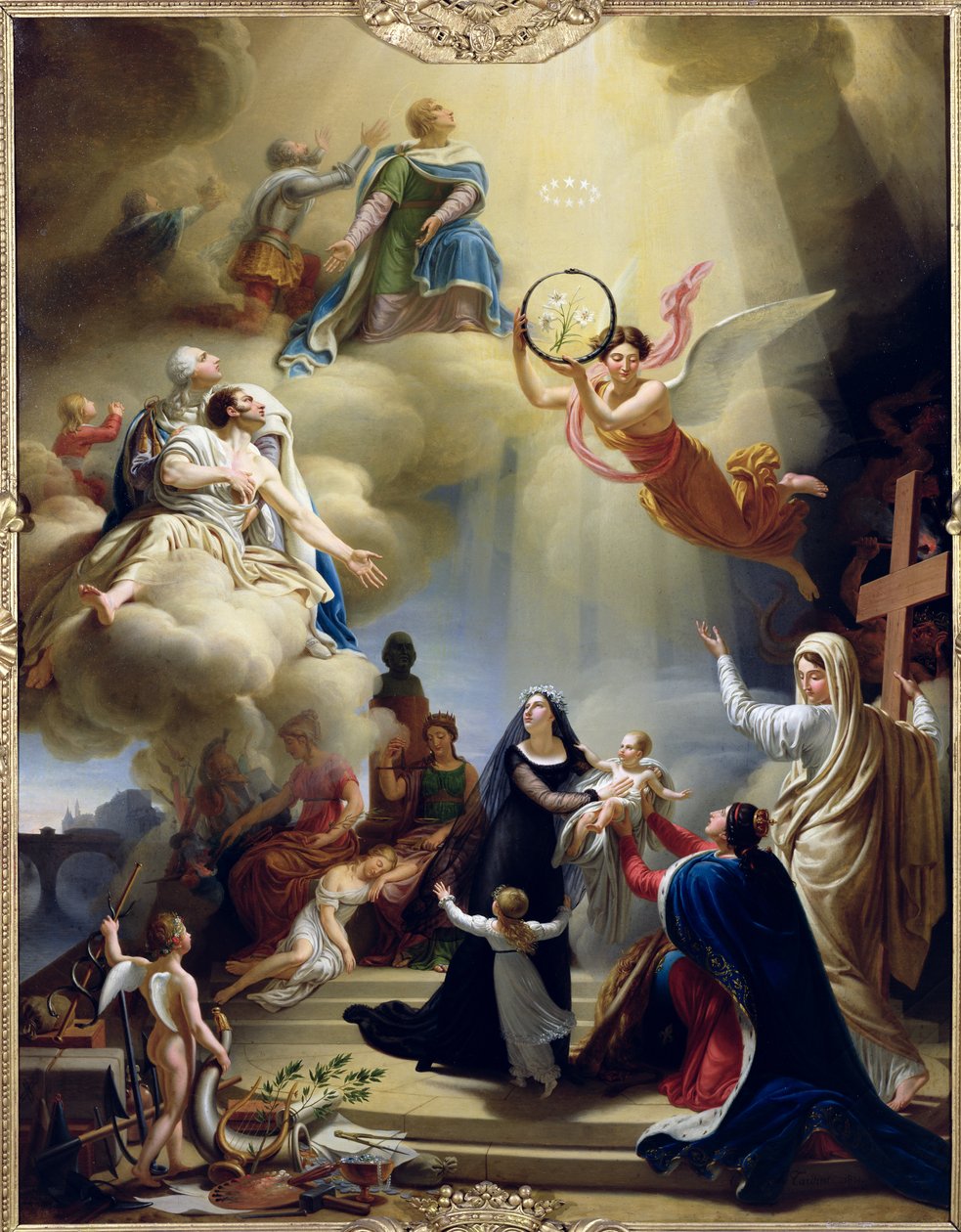Allegoria in onore della nascita di Henri de France, Duca di Bordeaux da Jean Charles Tardieu