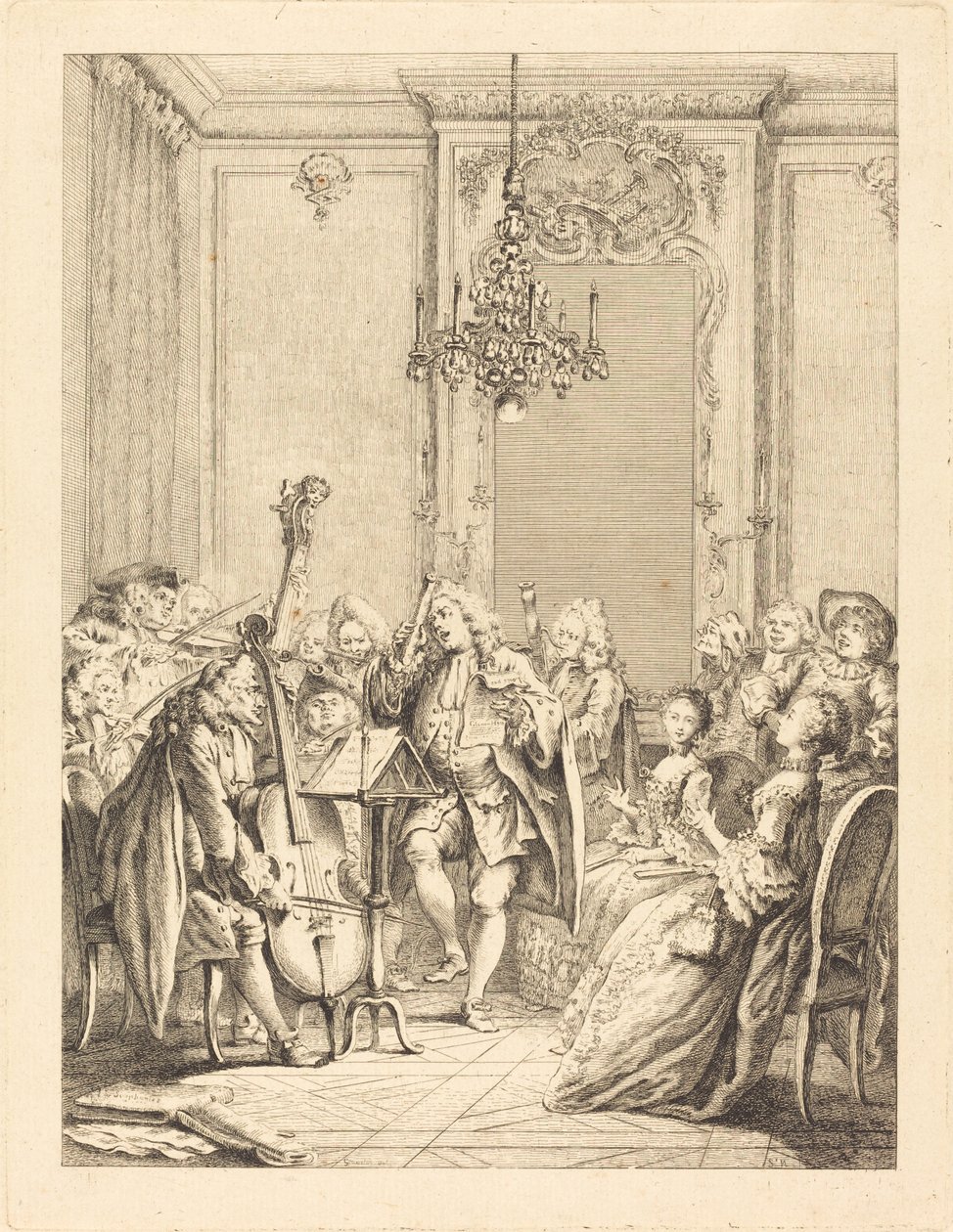 Il concerto da Jean Claude Richard de Saint Non after Hubert François Gravelot