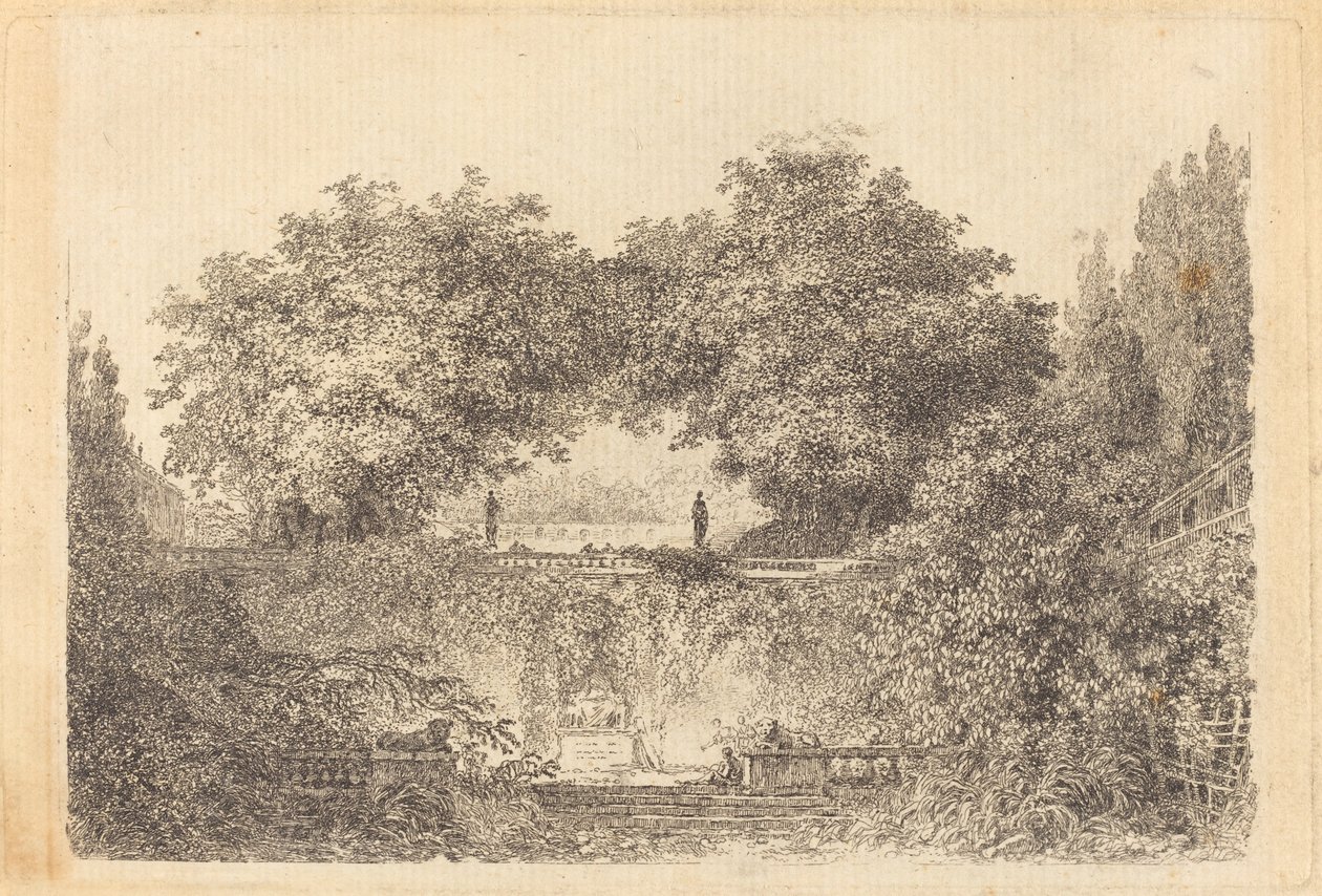 Il piccolo parco da Jean Claude Richard de Saint Non after Jean Honoré Fragonard