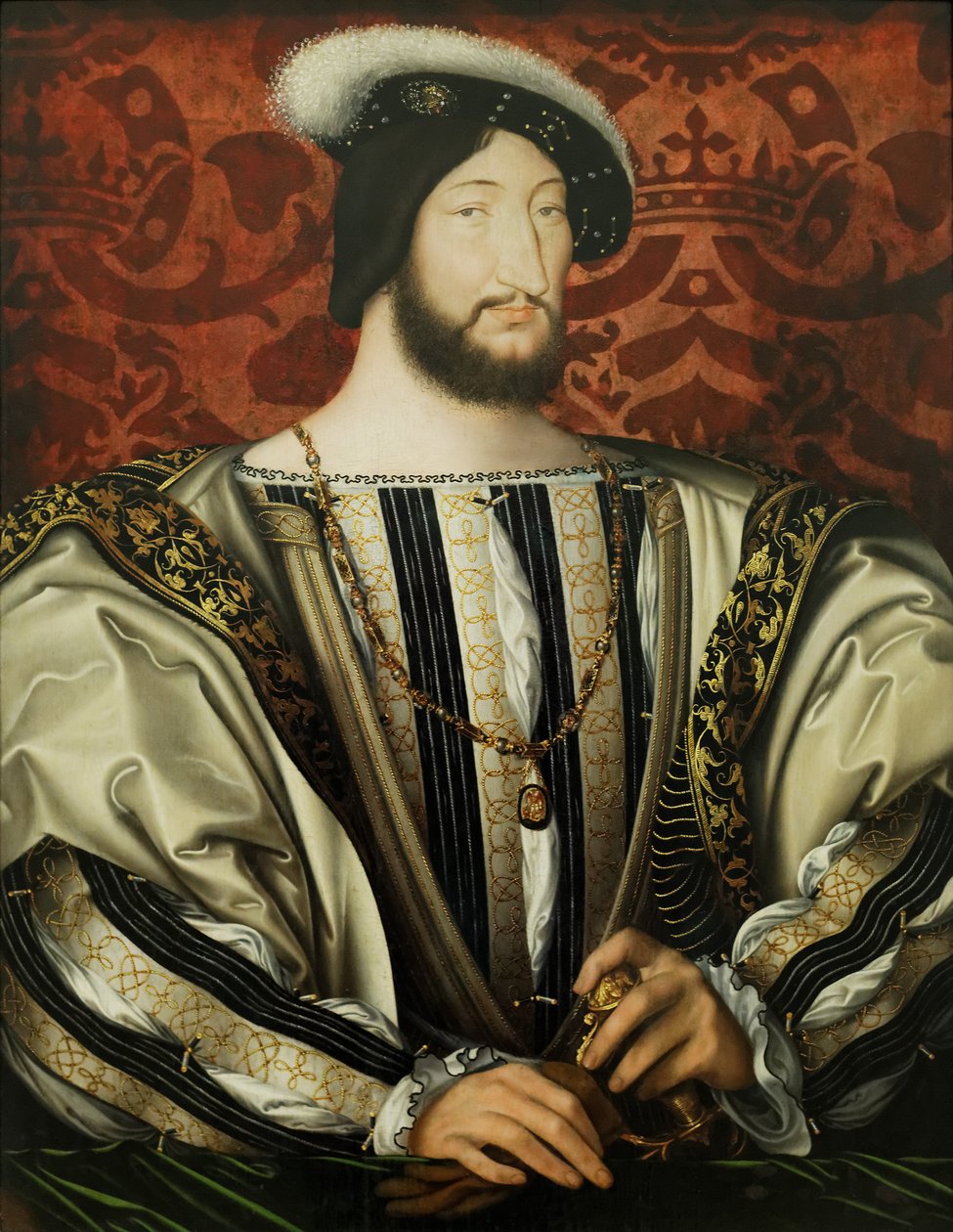 Francese: François Ier (1494-1547), roi de France Francesco I (1494-1547), re di Francia da Jean Clouet