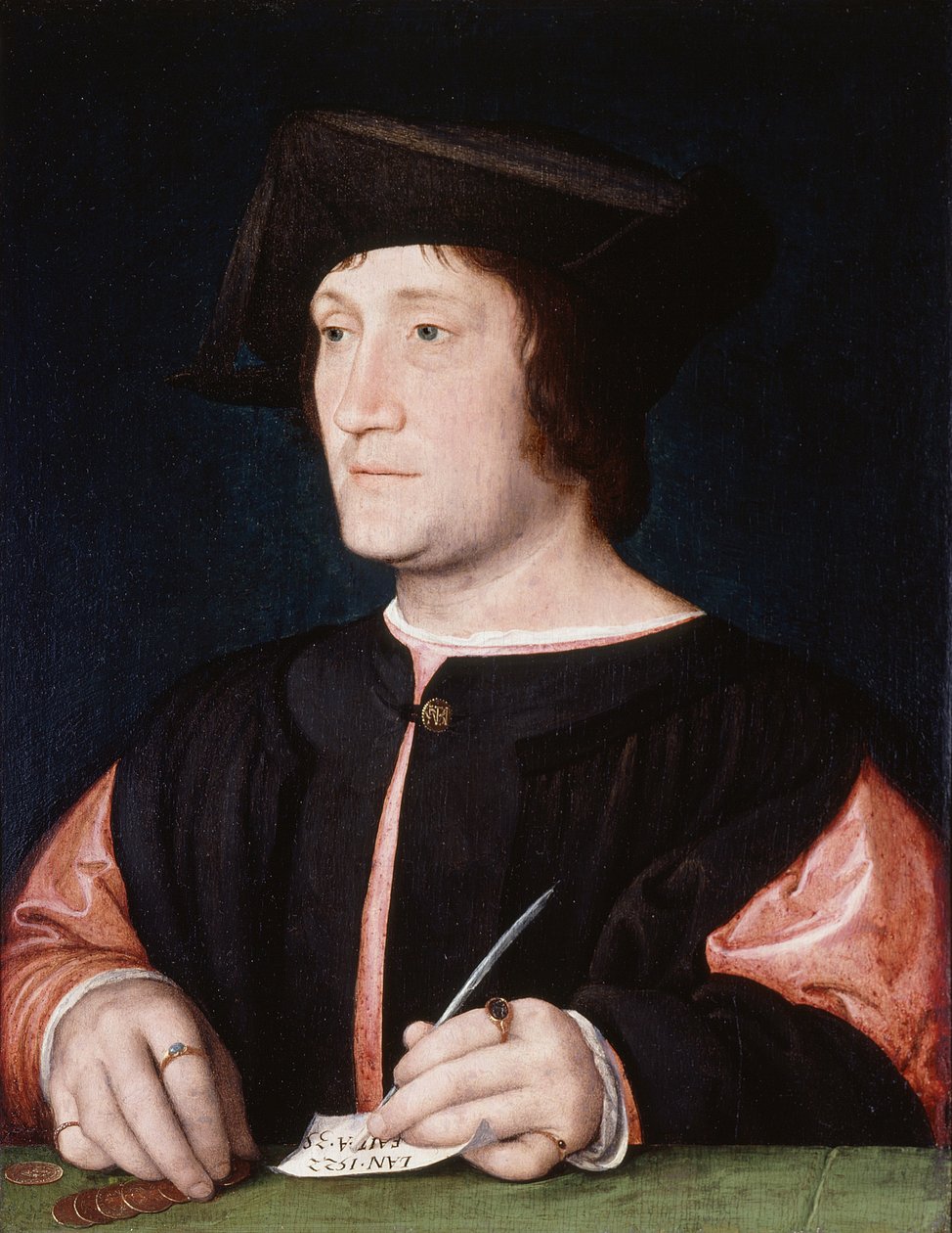 Ritratto di un banchiere da Jean Clouet
