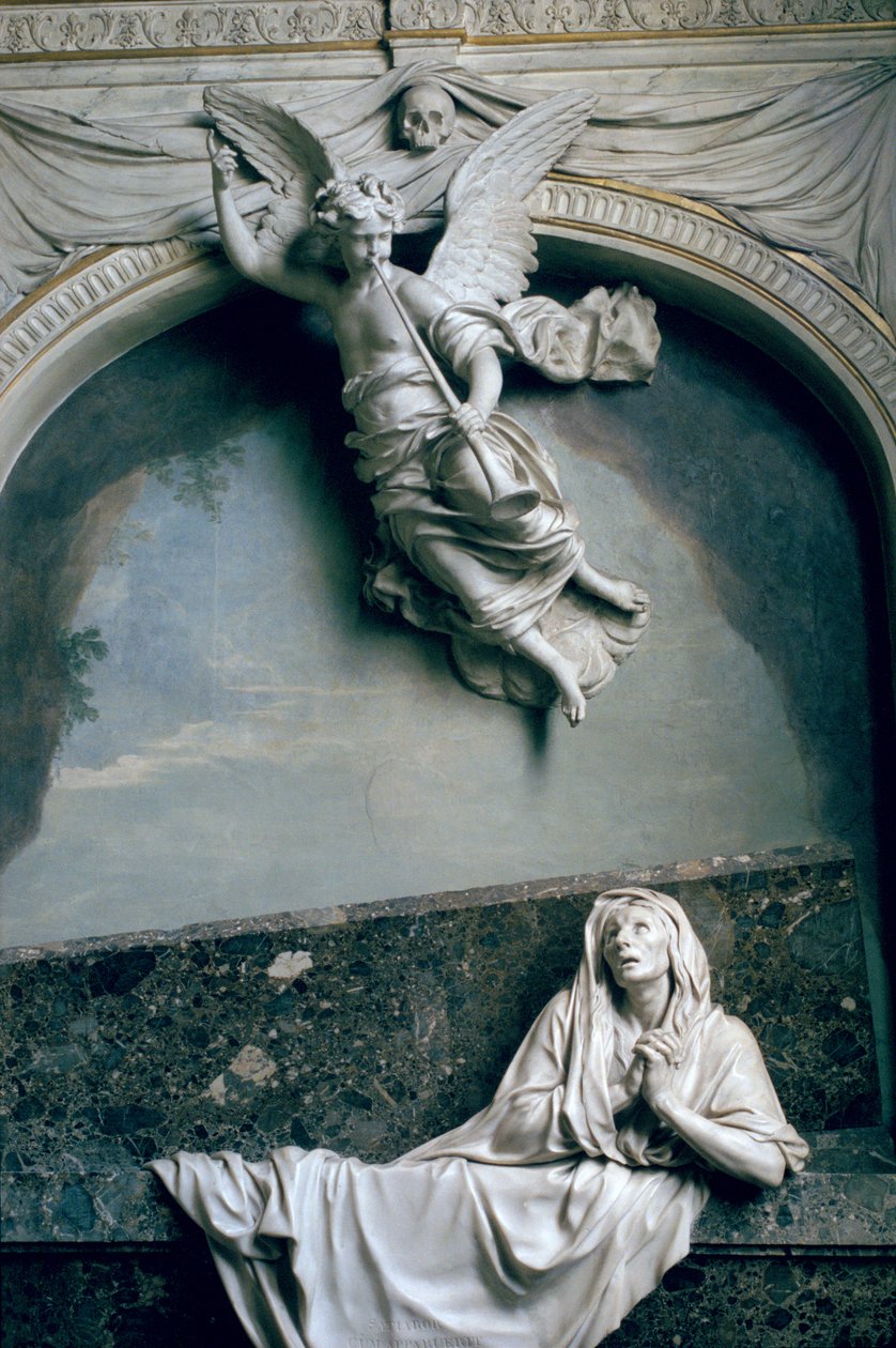 Tomba di Julienne Le Be, dopo disegni di Charles Le Brun, c.1668-90 da Jean Collignon