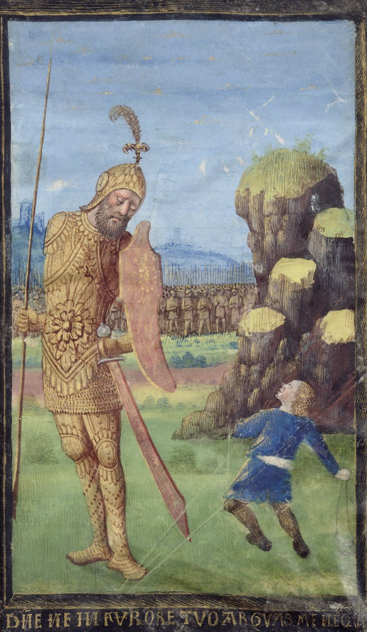 Davide e Golia, da un Libro d