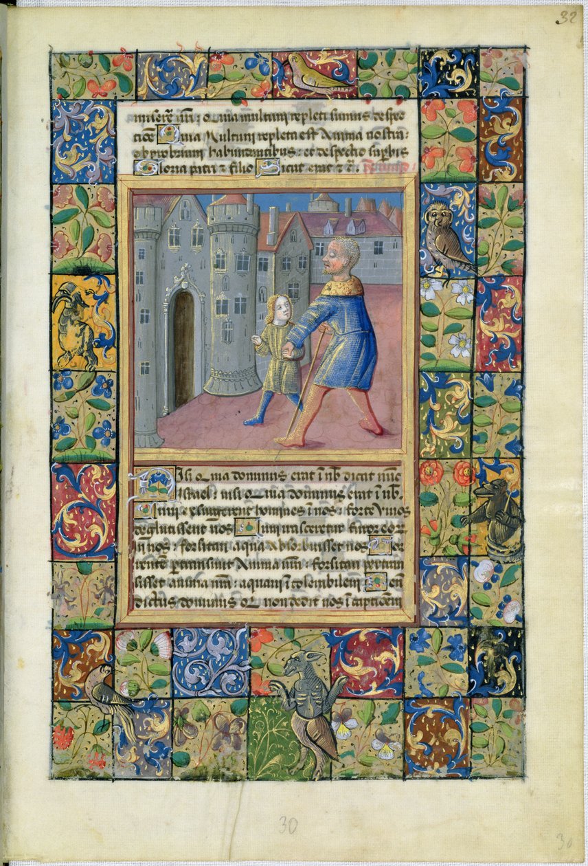 La guarigione del cieco, Giovanni 9:1-7 dalle Ore di Luigi d