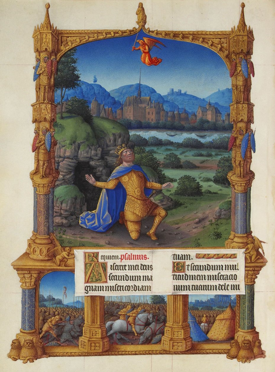 La penitenza di Davide, Salmo 51 da Jean Colombe