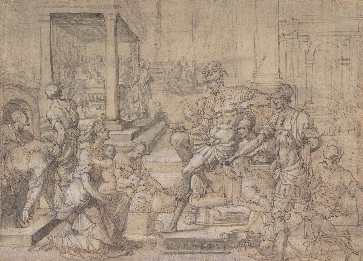 Amya che Chiede a Faustus la Custodia di San Mamas, ca. 1543 da Jean Cousin