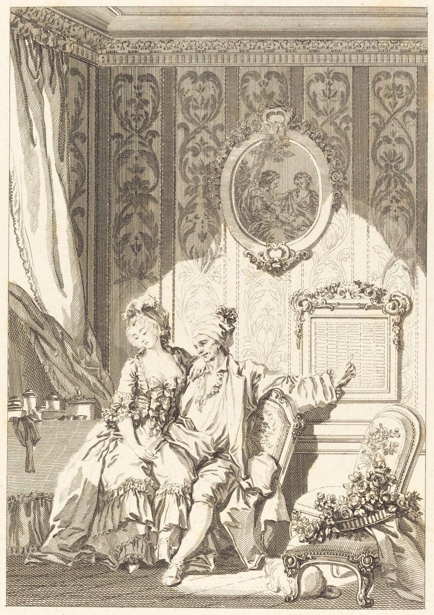 Il calendario dei vecchi da Jean Dambrun after Jean Honoré Fragonard