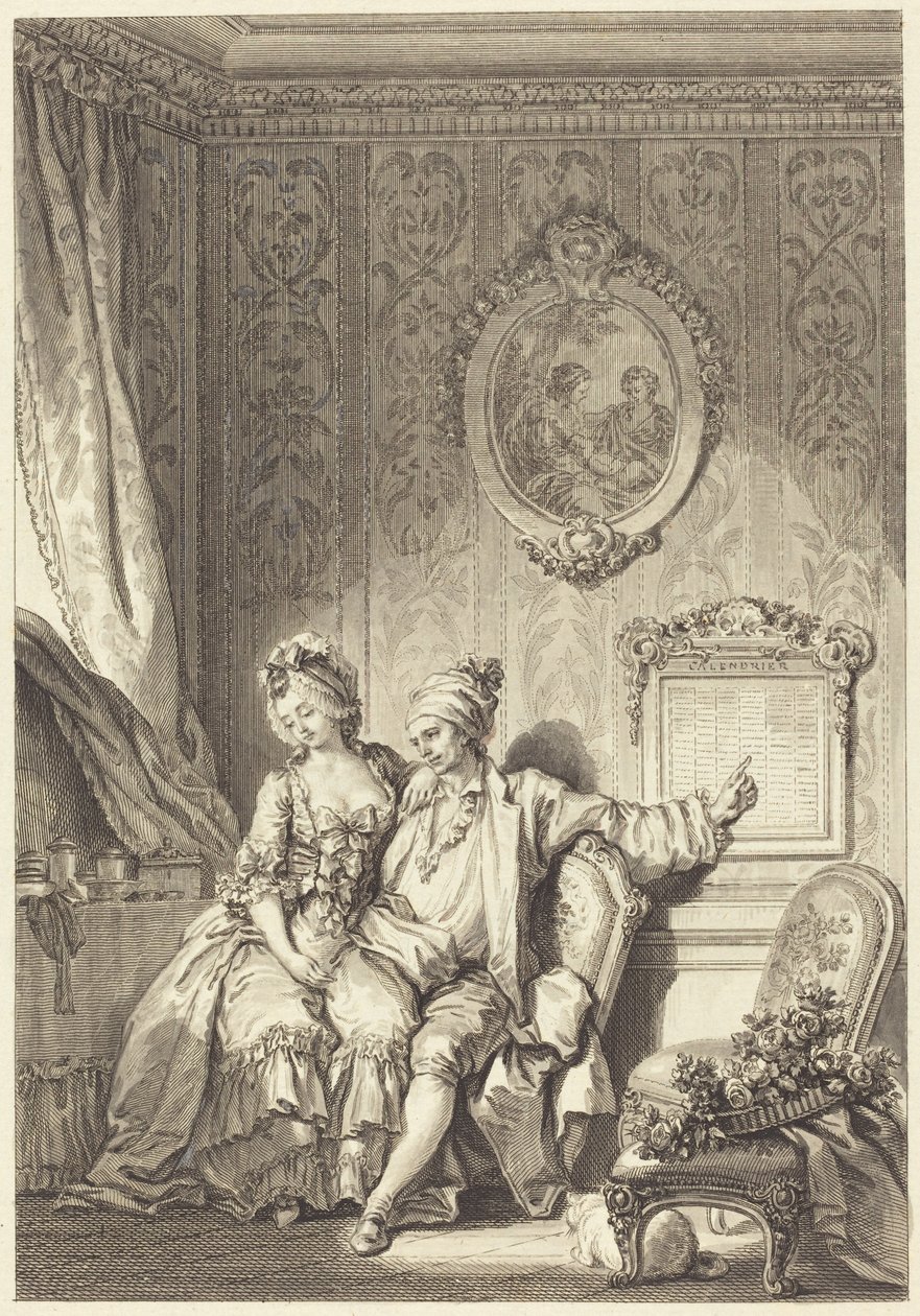 Il calendario dei vecchi da Jean Dambrun after Jean Honoré Fragonard