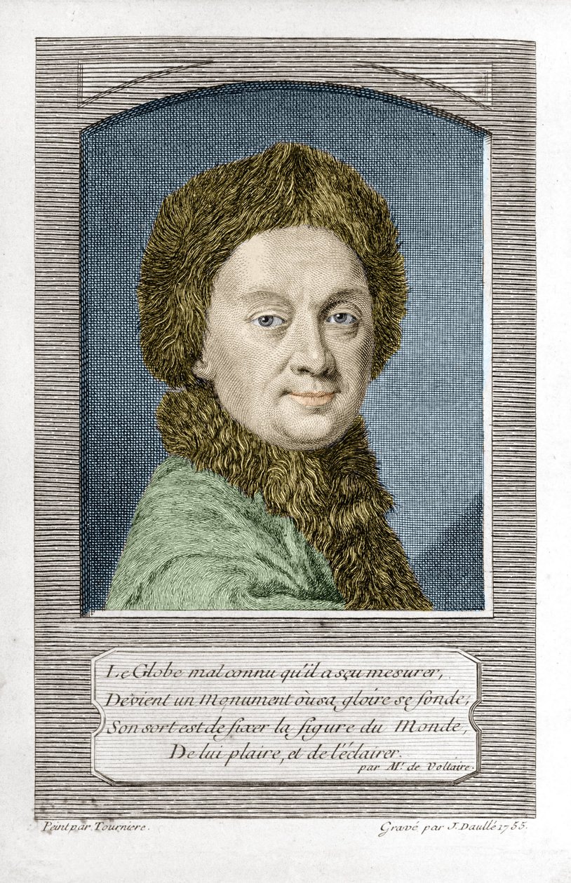 Pierre Louis Moreau de Maupertuis, astronomo (1698 - 1759), inciso da J. Daullé nel 1755 da Jean Daullé