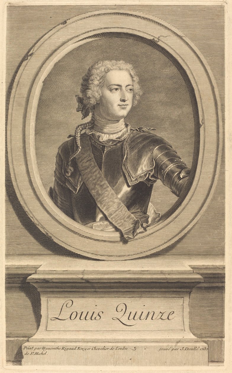 Luigi XV da Jean Daullé after Hyacinthe Rigaud