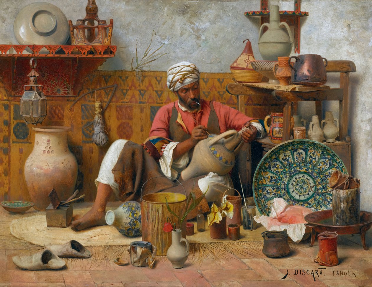 Uno studio di ceramica, Tangeri da Jean Discart