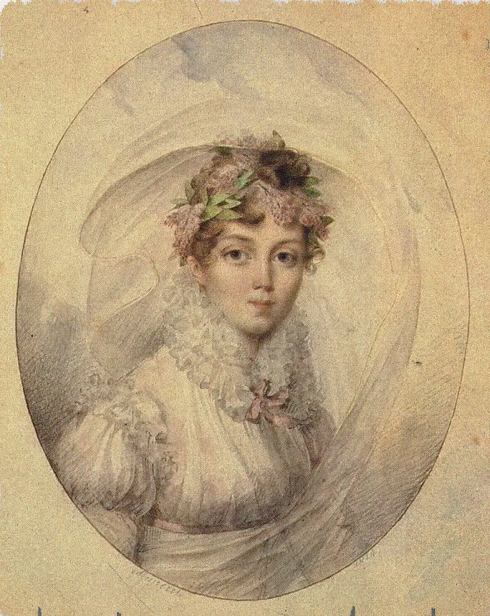 Ritratto della principessa Zinaida Alexandrovna Volkonskaya da Jean Désiré Muneret