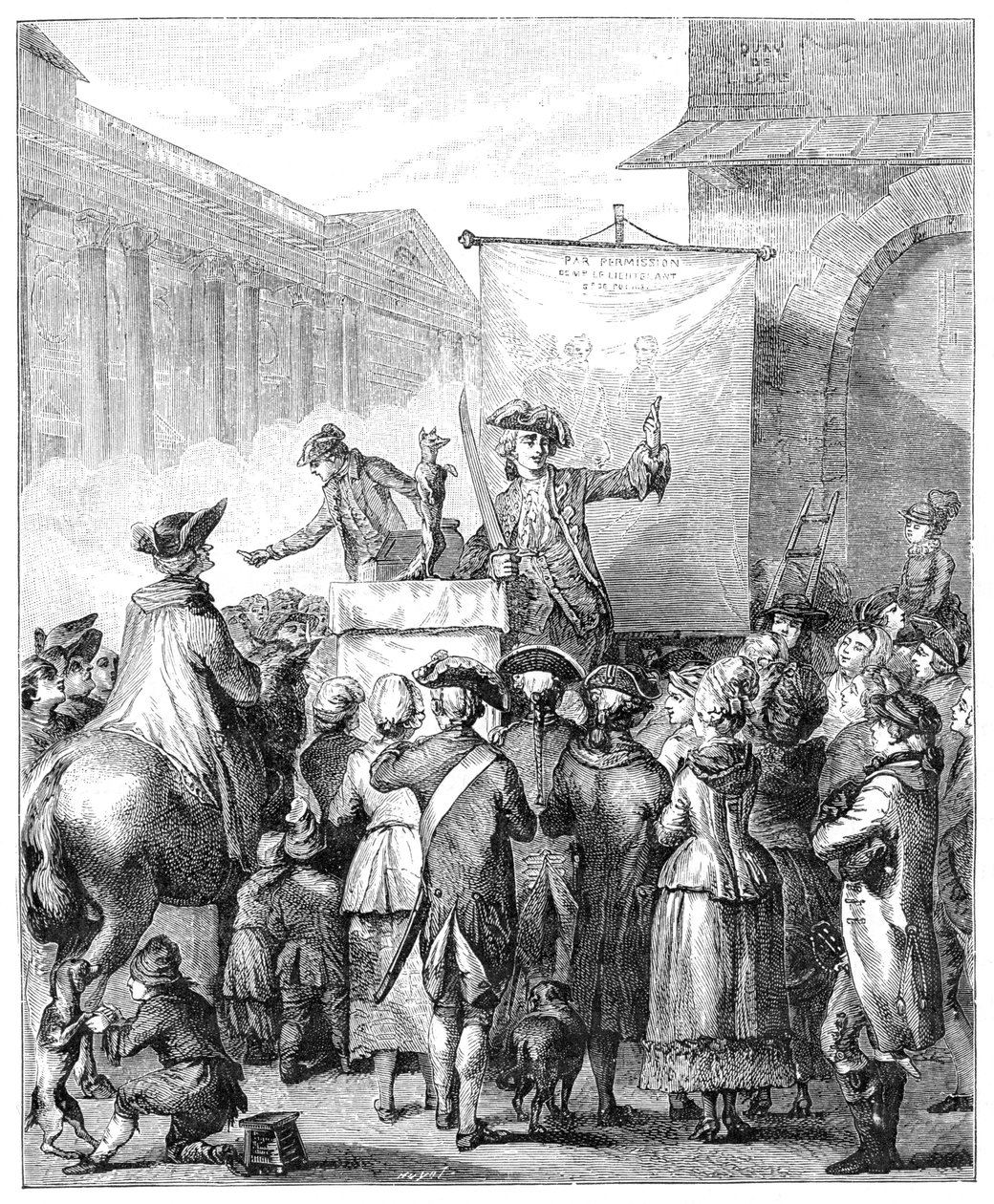 Il ciarlatano al Louvre, Parigi, 1885 da Jean Duplessis Bertaux