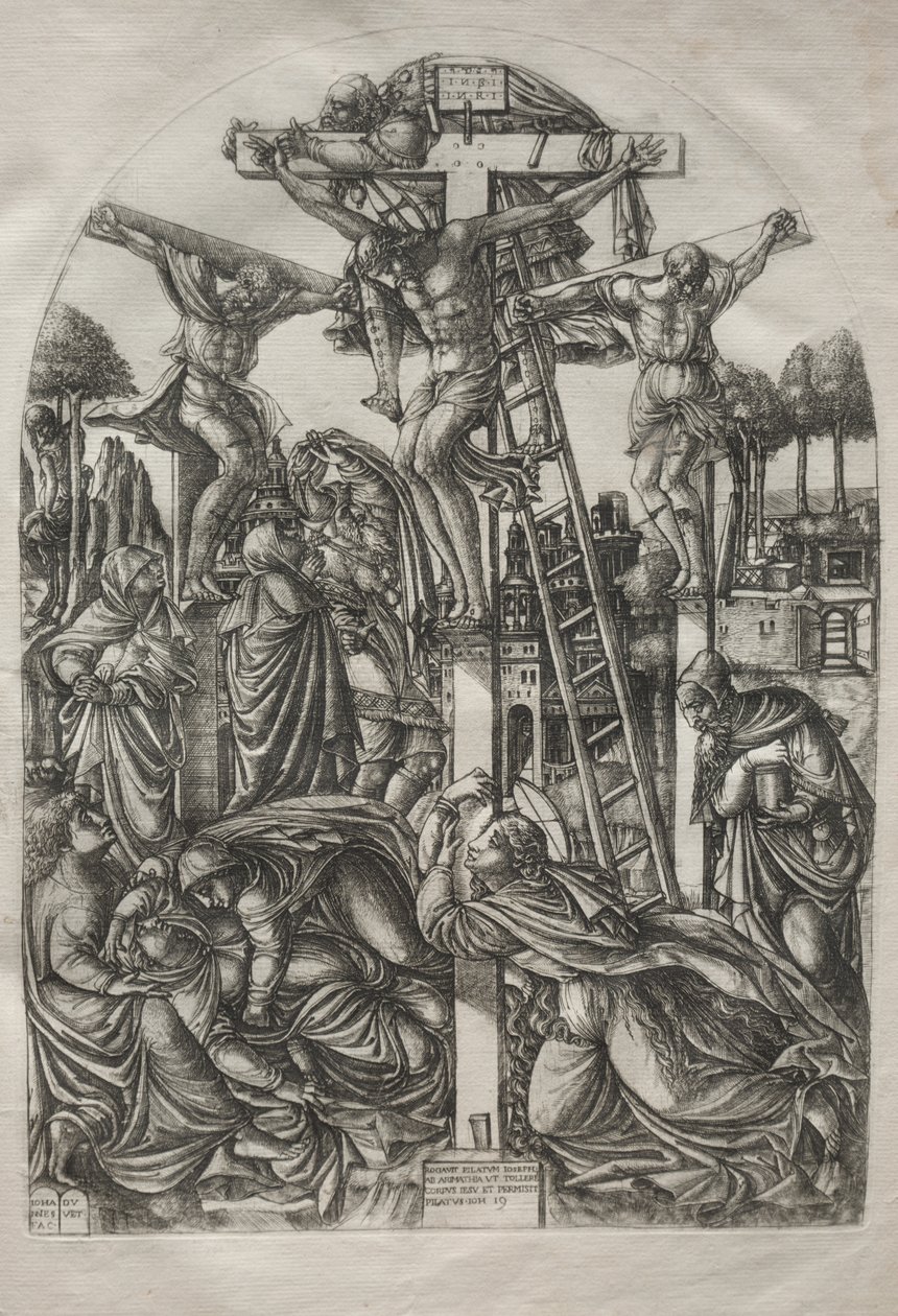 Cristo sulla croce tra i due ladroni, prima del 1561 da Jean Duvet