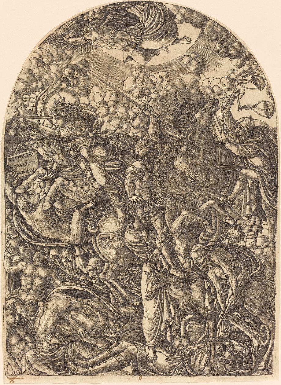 San Giovanni Vede i Quattro Cavalieri da Jean Duvet