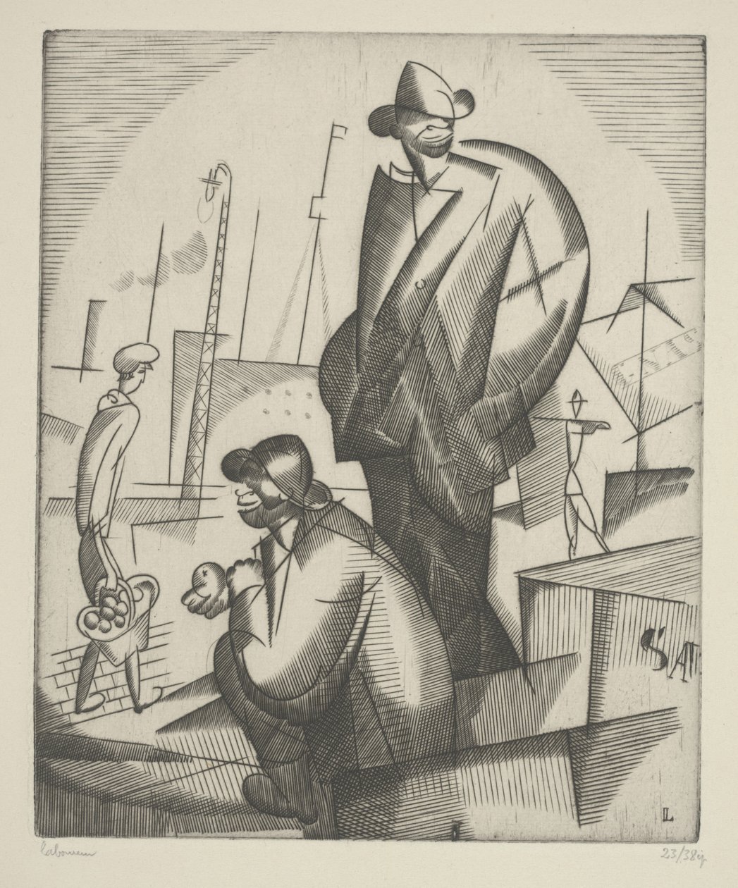 Scaricatori di porto neri da Jean-Emile Laboureur