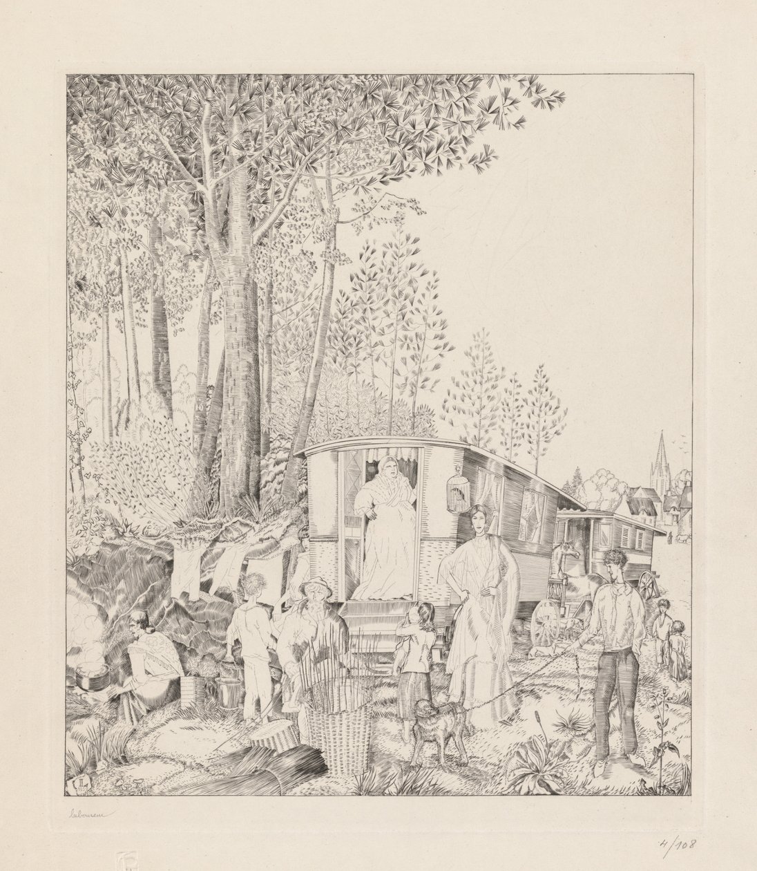 La Halte des Bohémiens da Jean Emile Laboureur