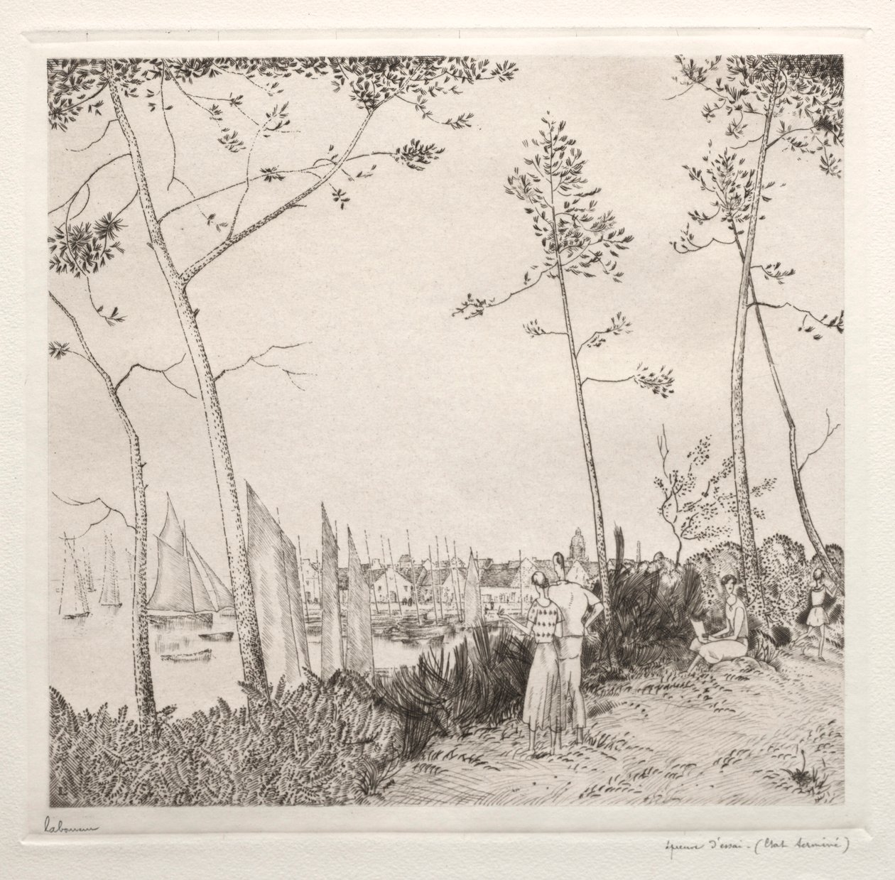 La passeggiata sul porto da Jean Emile Laboureur