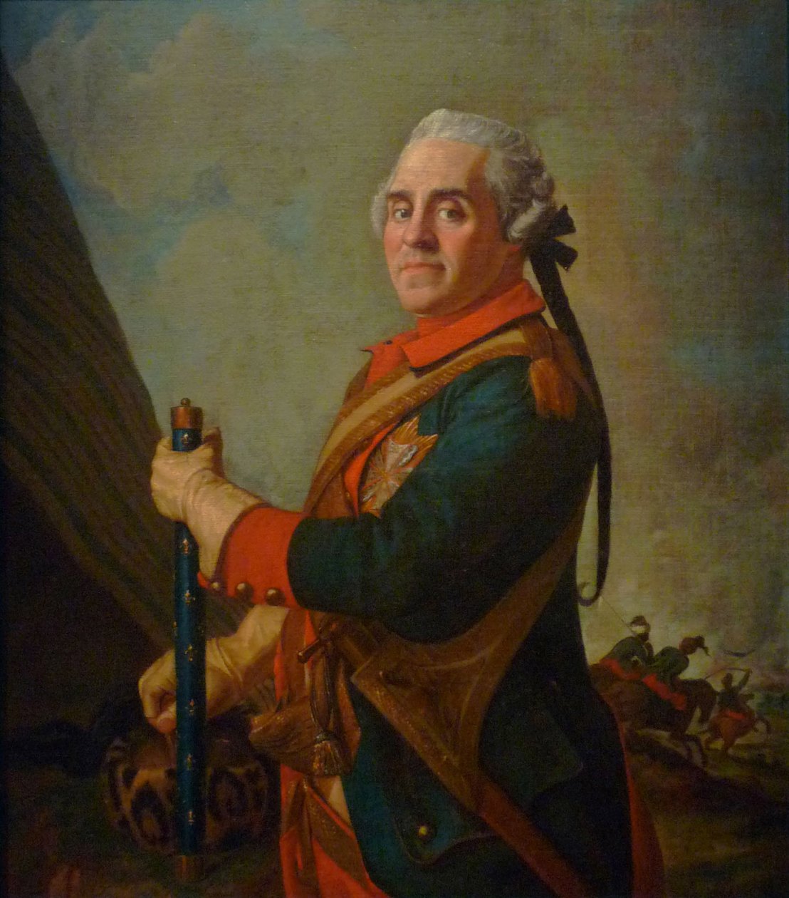 Ritratto di Maurice de Saxe 1696-1750, Maresciallo di Francia, XVIII secolo da Jean Étienne Liotard