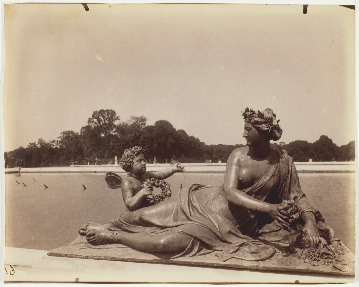 Versailles, angolo del parco da Jean Eugène Auguste Atget