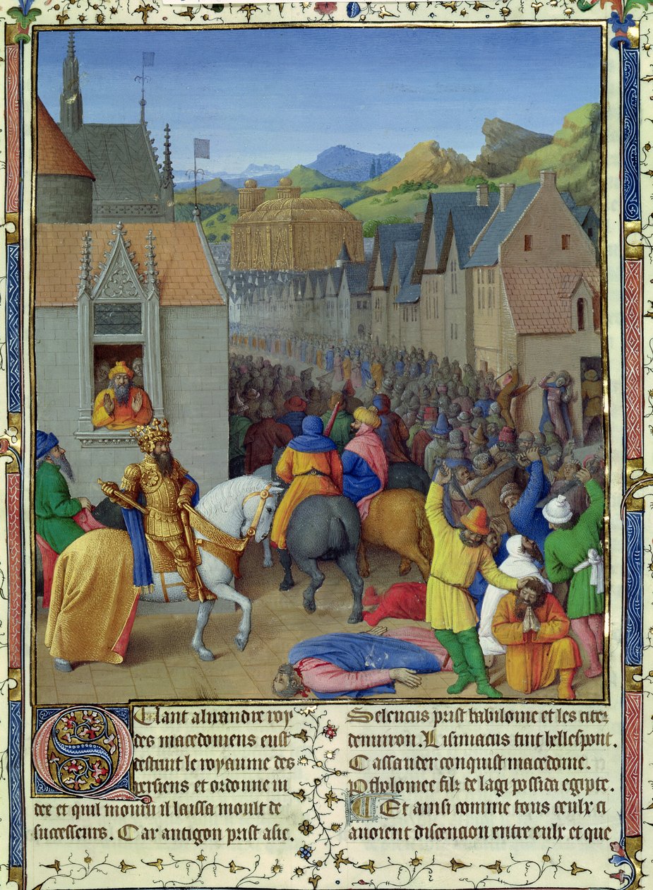 Ingresso di Tolomeo Sotere a Gerusalemme c.30 a.C., illustrazione da 
