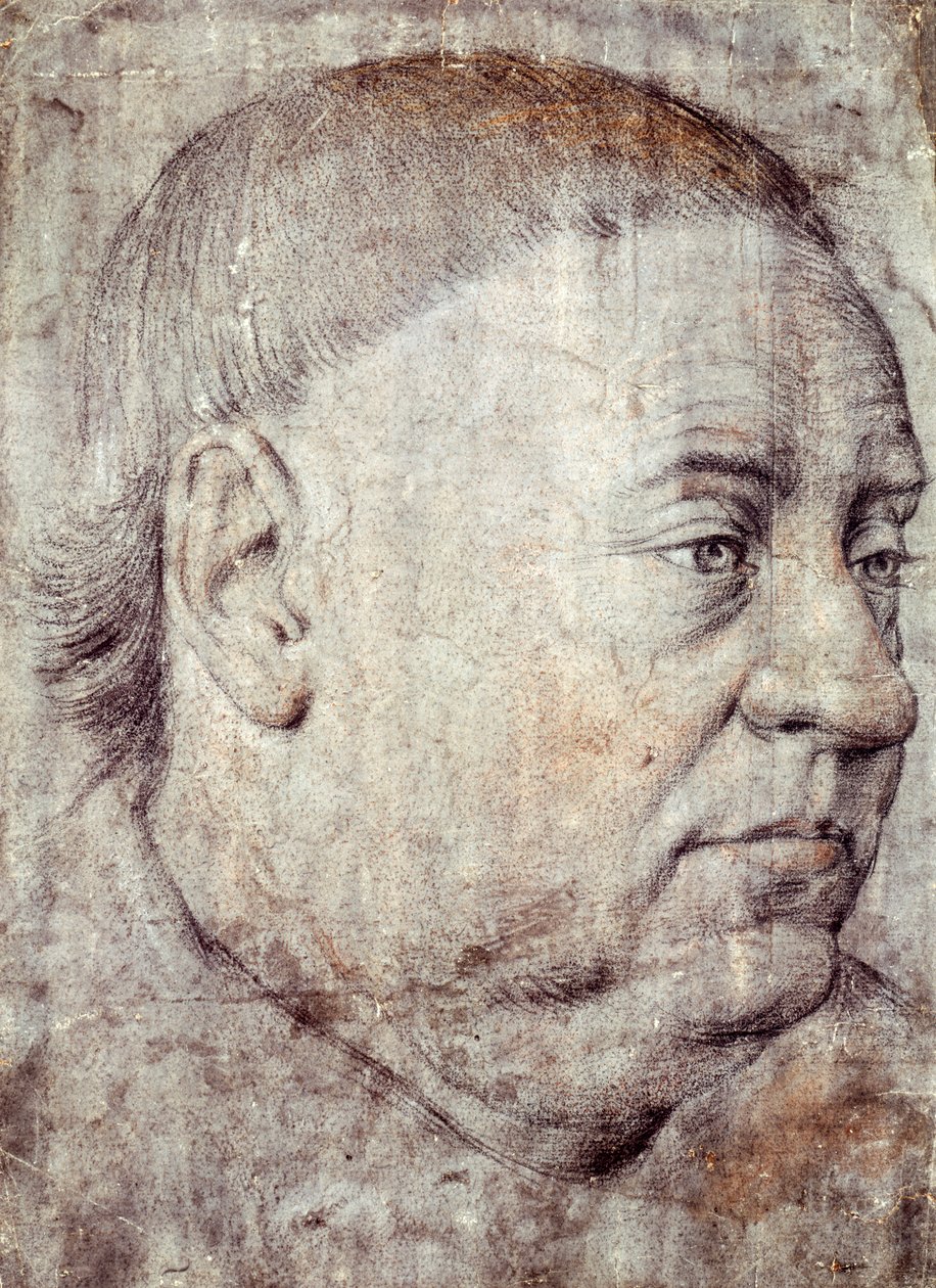Disegno per Ritratto di Guillaume Jouvenel des Ursins, Cancelliere di Carlo VII di Jean Fouquet da Jean Fouquet