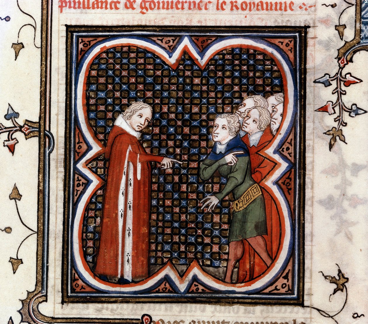 Etienne Marcel, prevosto dei mercanti di Parigi, raccontato da Re Giovanni II il Buono di Francia di rispettare la 