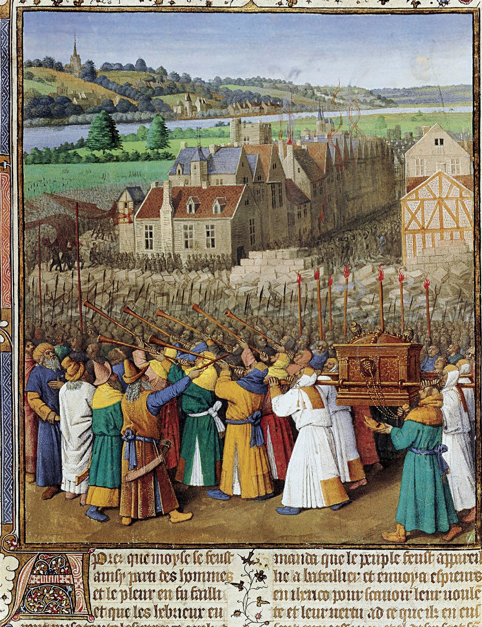 Caduta di Gerico, c.1465-70 da Jean Fouquet