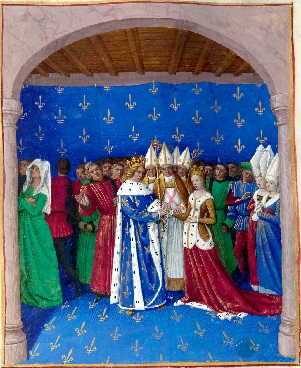 Matrimonio di Carlo IV le Bel e Maria di Lussemburgo da Jean Fouquet