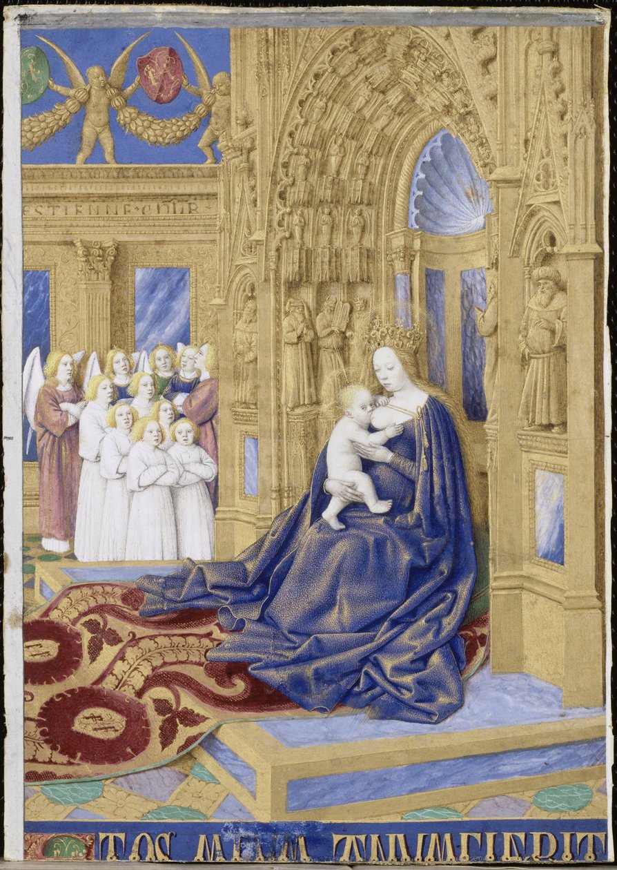 La Vergine e il Bambino in trono Ore di Étienne Chevalier da Jean Fouquet