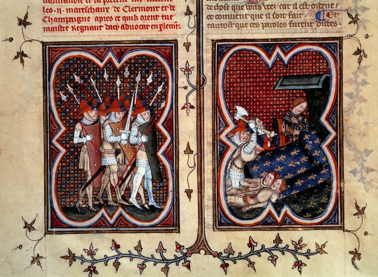 I marescialli Robert de Clermont e Jean de Conflans furono assassinati da Étienne Marcel (1315-1358) e i suoi uomini nella stanza del delfino Carlo (futuro Carlo V) al Palais de la Cité il 22 febbraio da Jean Fouquet