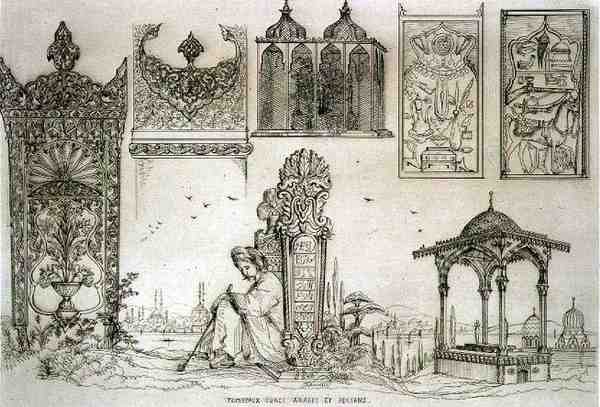 Esempi di tombe turche, arabe e persiane, da 