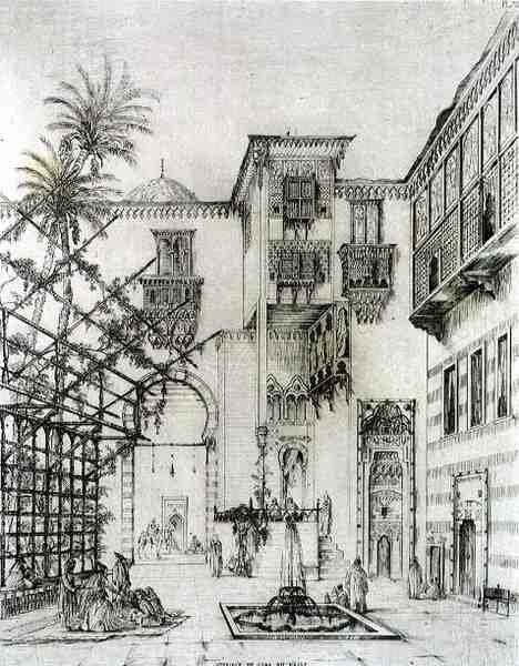 Interno di un cortile, al Cairo, da 