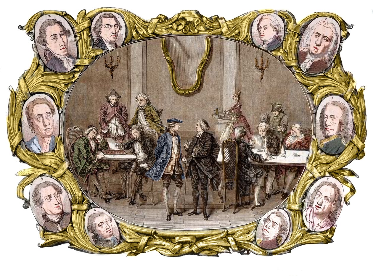 Il caffè Procope nel XVIII secolo da Jean Francois Badoureau