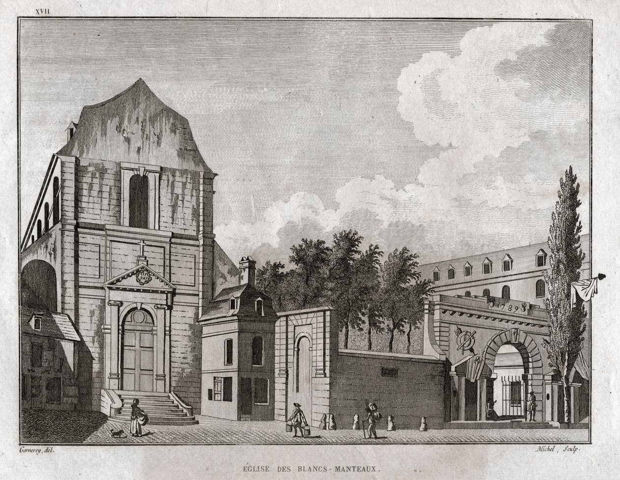 Chiesa dei Bianchi Mantelli, Parigi da Jean Francois Garneray