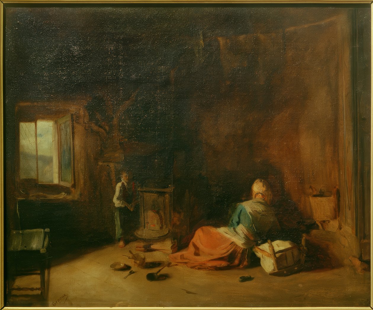 Interno contadino da Jean Francois Gigoux