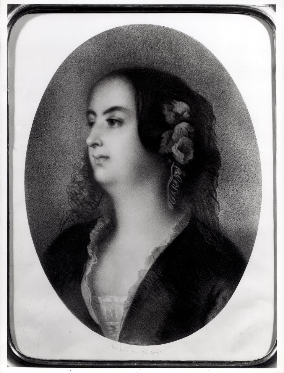 Madame Hanska (1801-82) incisa da Emile Lassalle (1813-71) da Jean Francois Gigoux